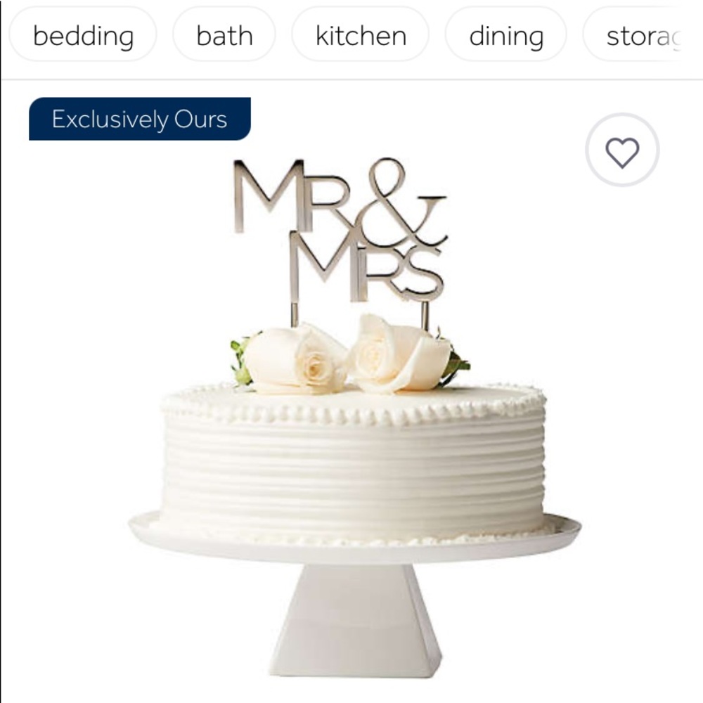 Mr. & Mrs. wedding cake topper
